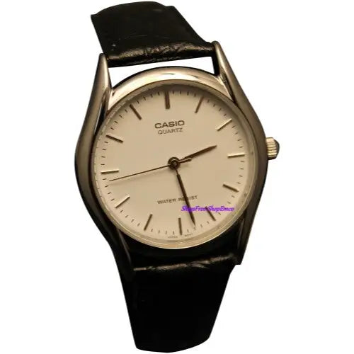 Casio Men’s Black Leather Strap Watch MTP1094E-7A - Watches