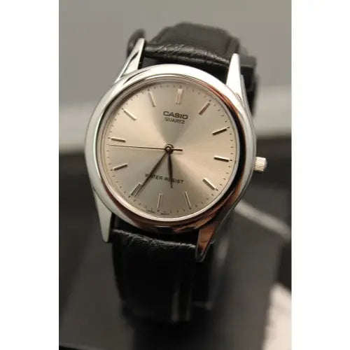Casio Men’s Black Leather Watch MTP1093E-8a - Watches casio