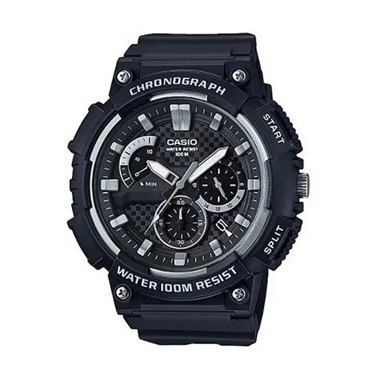 Casio Men’s Chronograph 100m Black Resin Watch MCW200H-1AV -
