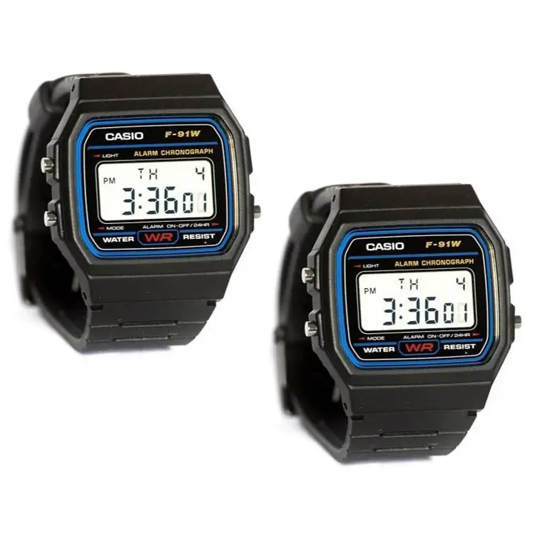 Casio Men’s Classic Digital Black Resin Watch (Pack of 2)