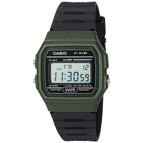 Casio Men’s Classic Digital Quartz Resin Watch F-91WM-3ACF -