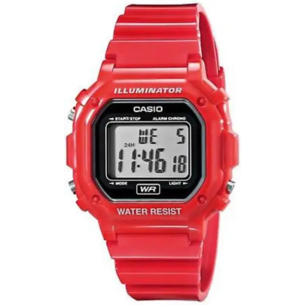 Casio Men’s Digital Gray Dial Red Resin Watch F108WHC-4A -