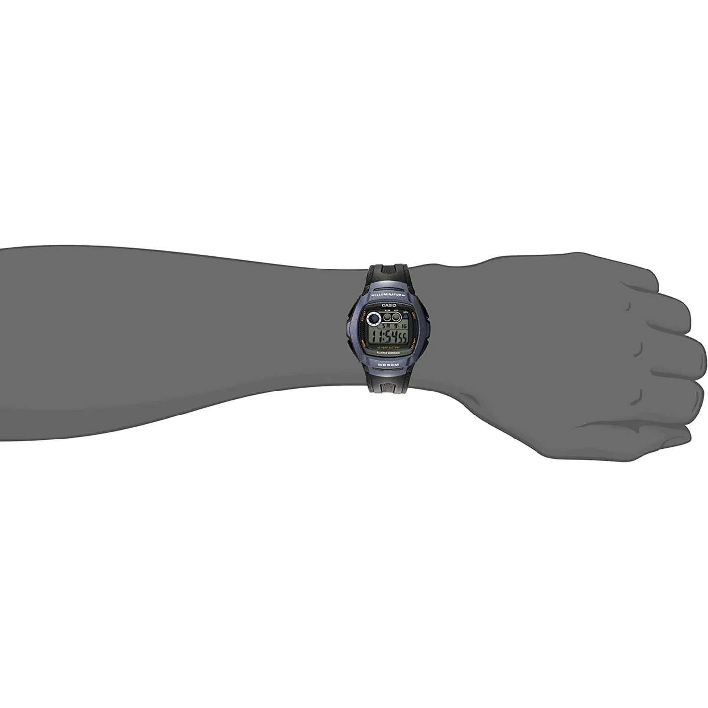 Casio Men’s Digital Quartz 10-Yr Battery Black Resin Watch