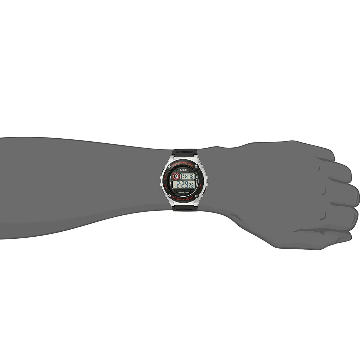 Casio Men’s Digital Quartz LED Light 7-Year Battery Black