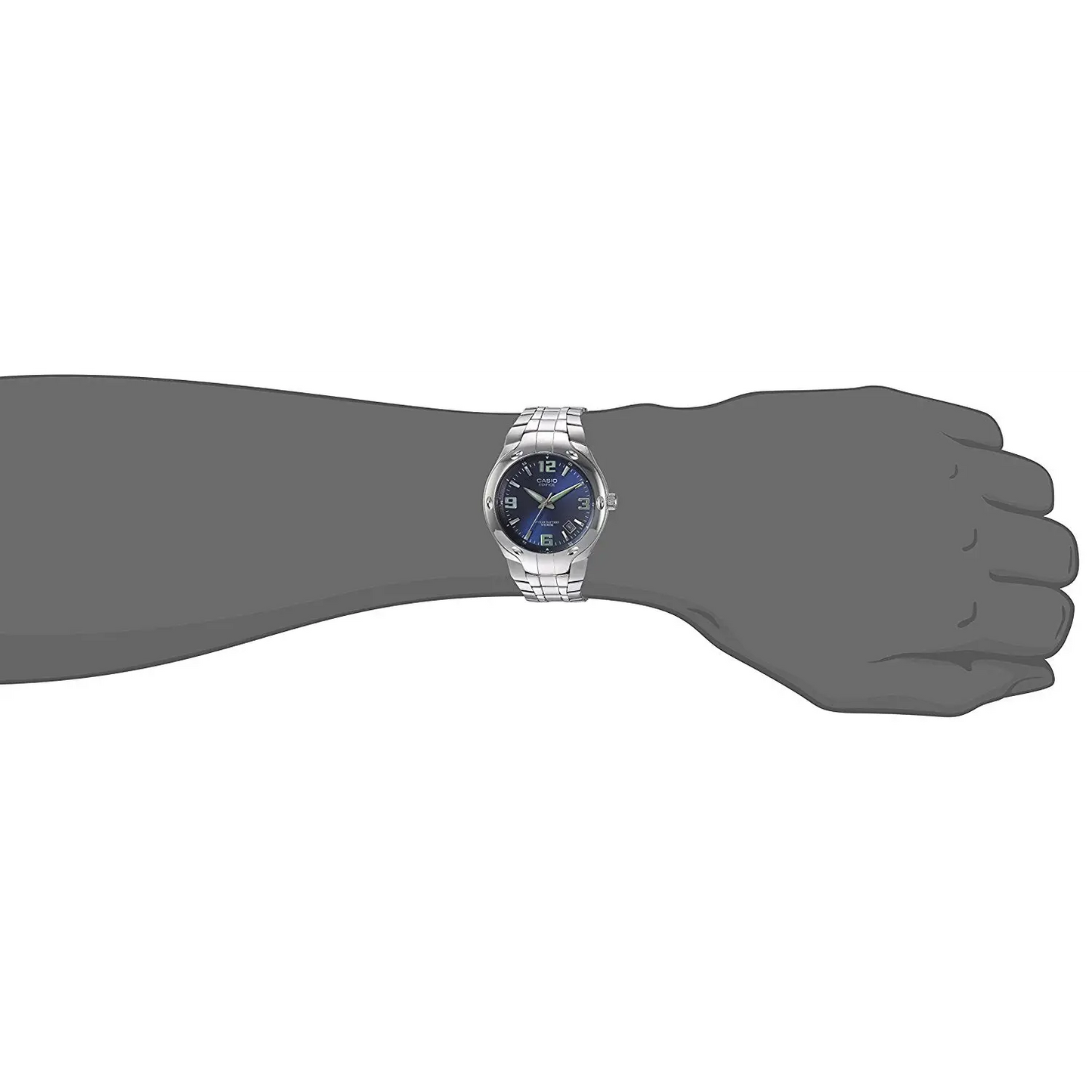 Casio Men’s Edifice Stainless Steel 100m Blue Dial Watch