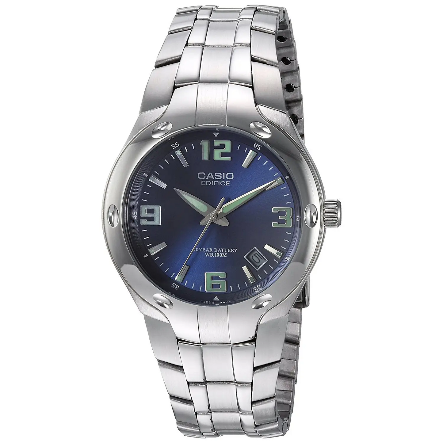 Casio Men’s Edifice Stainless Steel 100m Blue Dial Watch