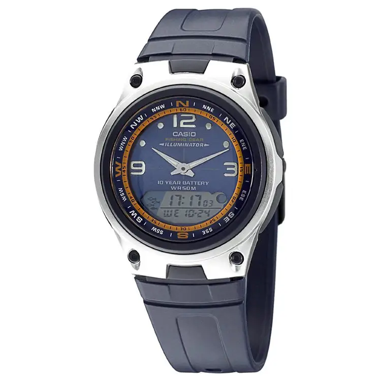 Casio Men’s Fishing Gear Analog Digital 50m Resin Blue Watch