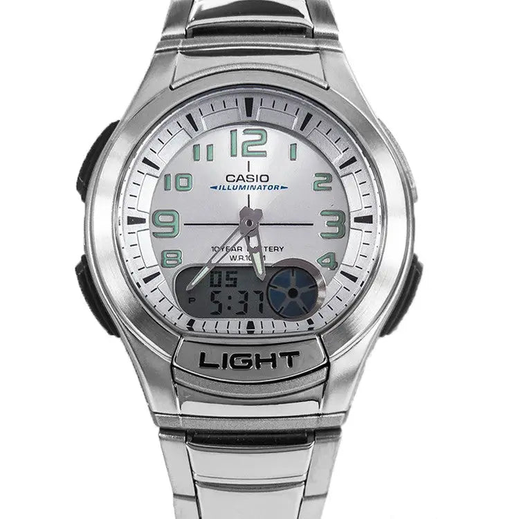 Casio Men’s General Analog 10-Year Battery Stainless Steel