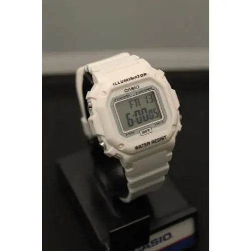 Casio Men’s Gray Dial White Resin Watch F108WHC-7B - Watches