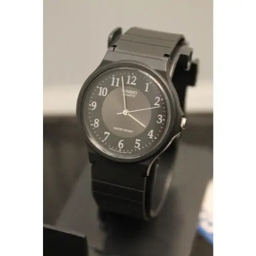 Casio Men’s MQ24-1B3 Analog Black Rubber Strap Watch -