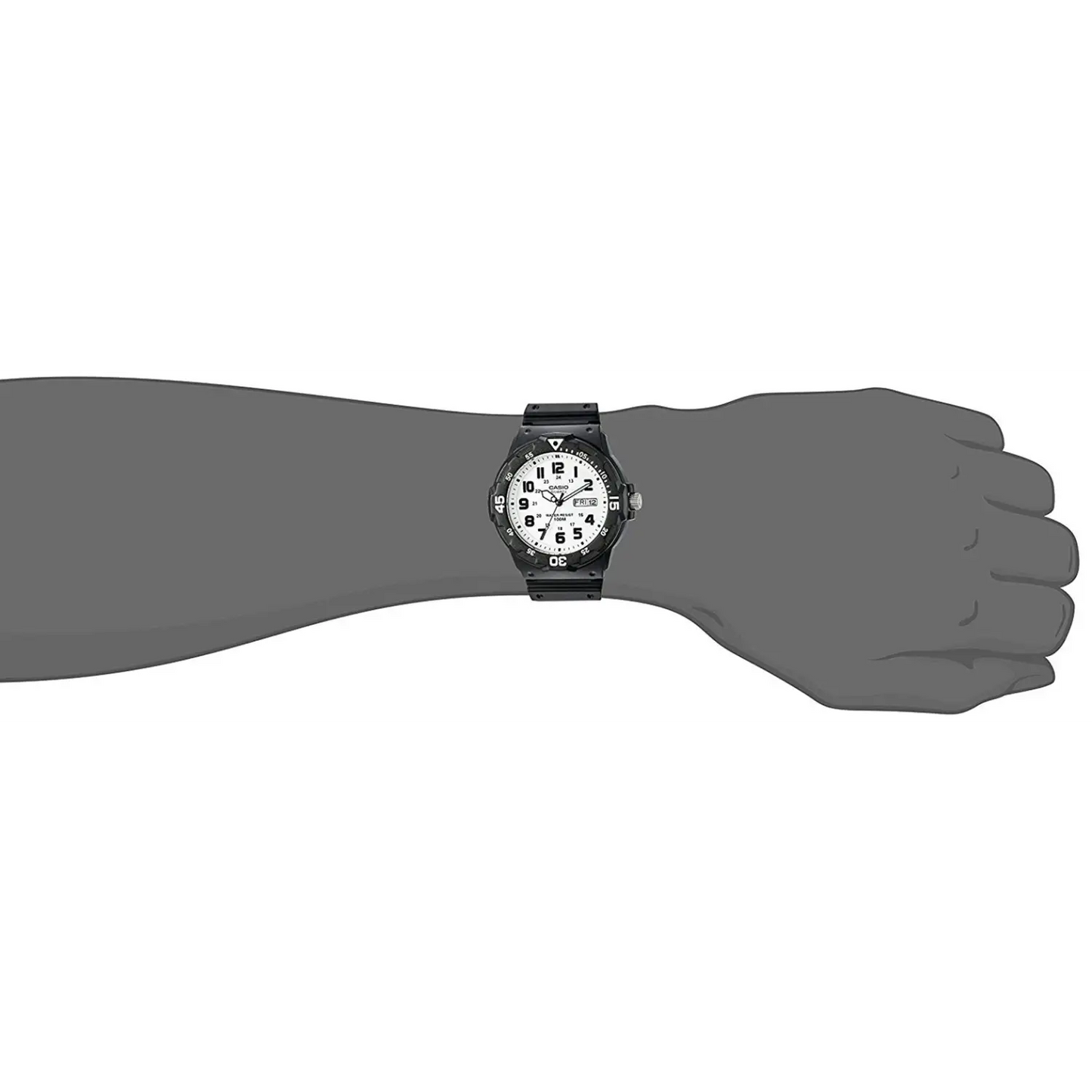 Casio Men’s Quartz 100m Black Resin Watch MRW200H-7BV - Misc