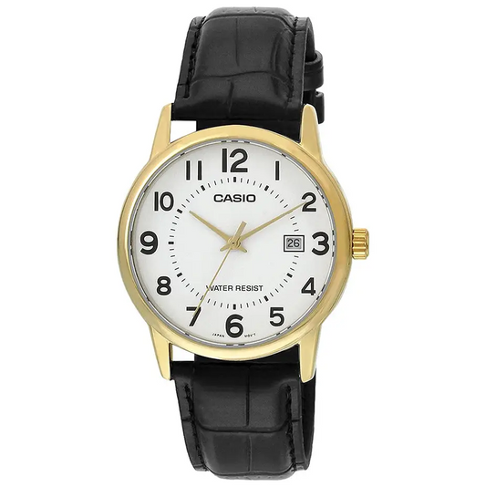 Casio Men’s Quartz Black Leather Strap Wristwatch