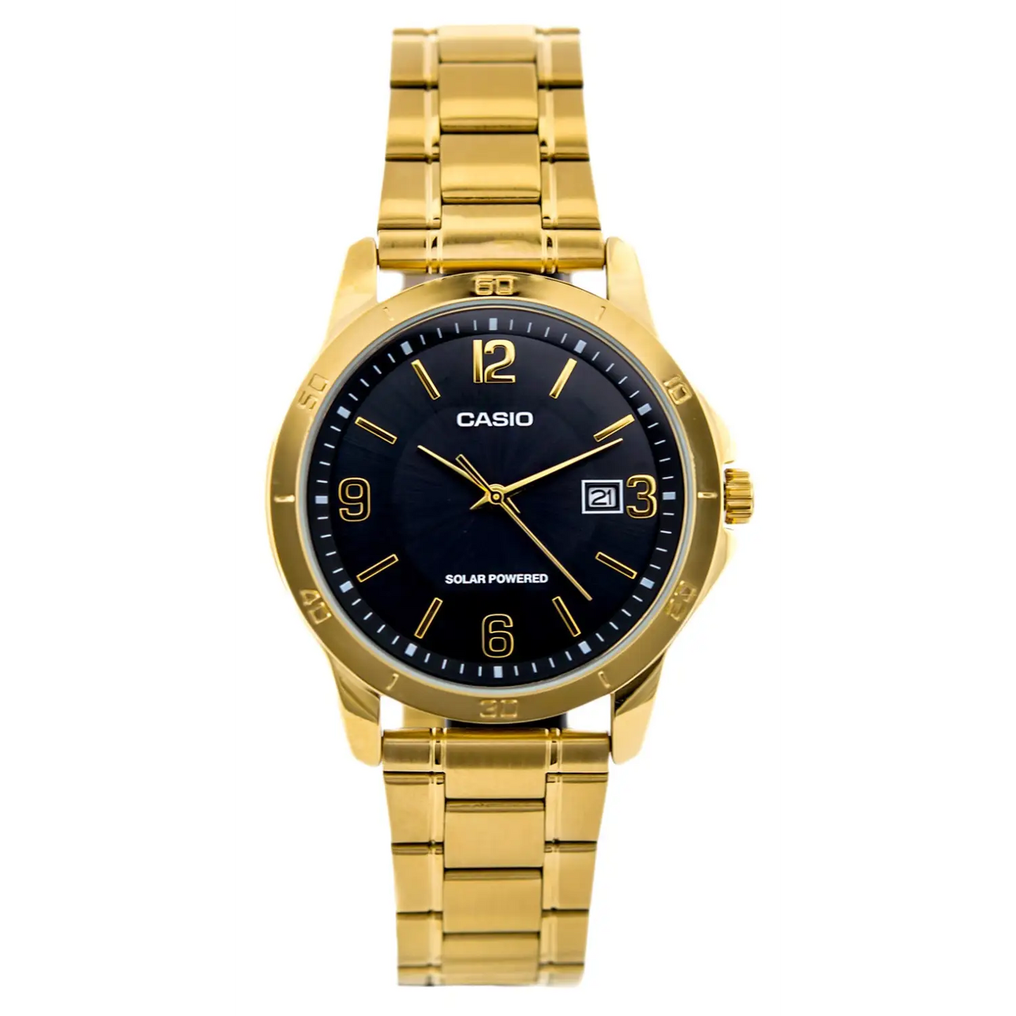 Casio Men’s Stainless Steel Date Display Black Dial Watch
