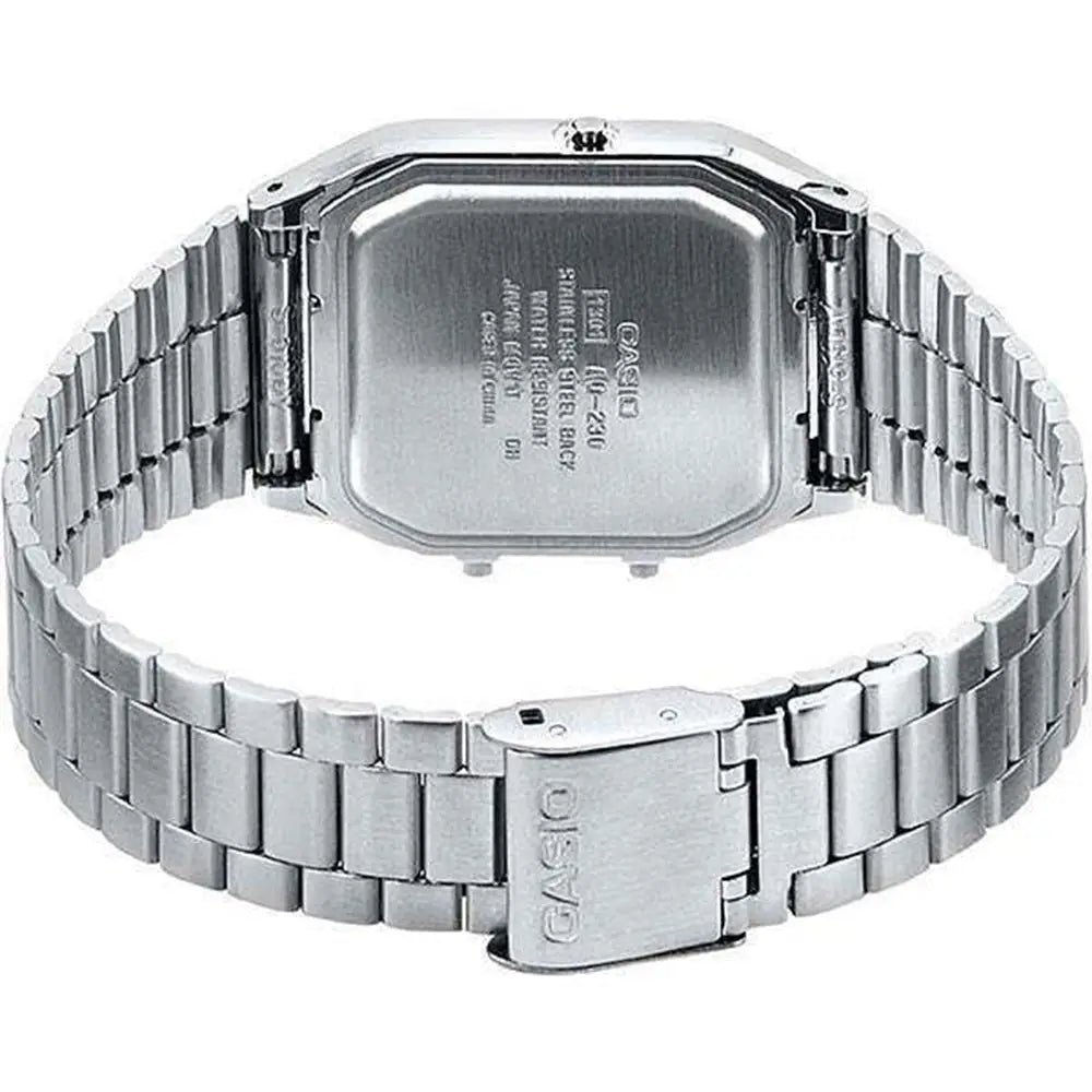 Casio Men’s Vintage Ana-Digi Quartz Dual Time Stainless