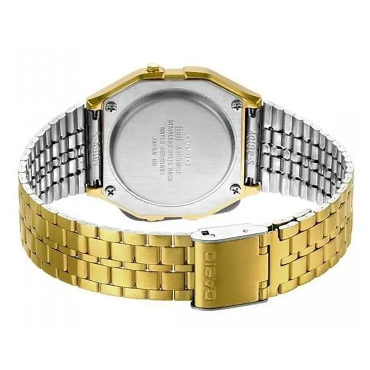 Casio Men’s Vintage Digital Quartz Gold Tone Stainless Steel