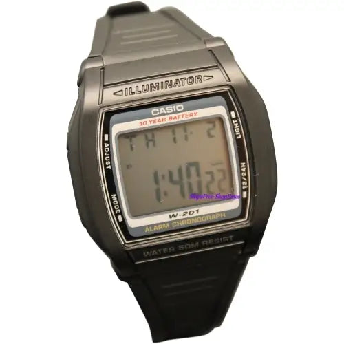 Casio Men’s W201-1AV Alarm Chronograph Watch - Watches