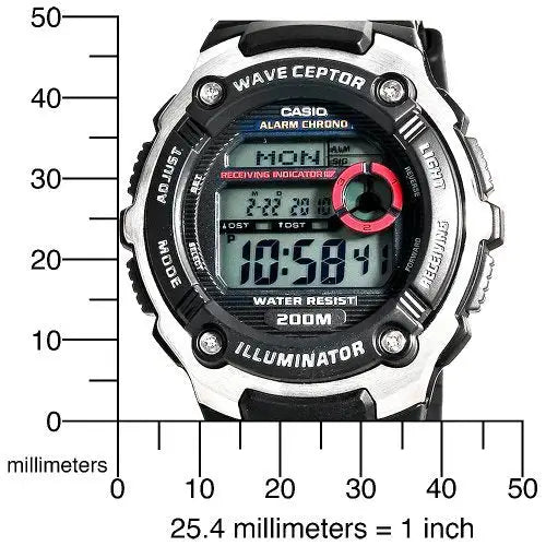 CASIO MEN’S WAVE CEPTOR ATOMIC SPORT WATCH WV200A - Misc