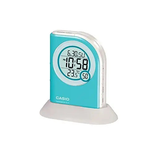 Casio Multi Function Thermometer Table Top Blue Digital