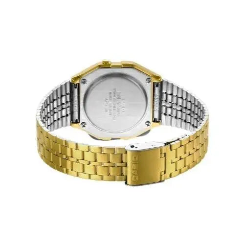 Casio Unisex Retro Digital Quartz Gold Tone Stainless Steel