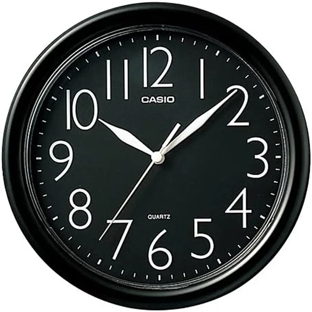 Casio Wall Clock Black White Second Hand Teen Room Kitchen