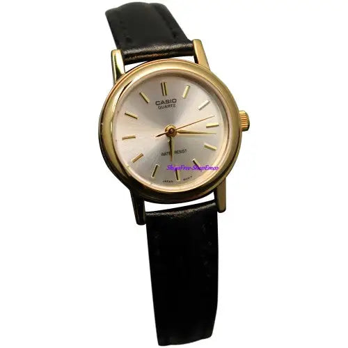 Casio Women’s Black Leather Watch LTP1095Q-7A - Watches