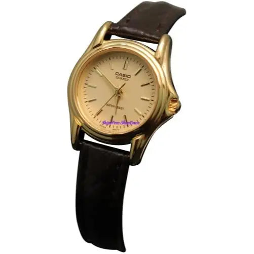 Casio Women’s Brown Leather Dress Watch LTP1096Q-9A -