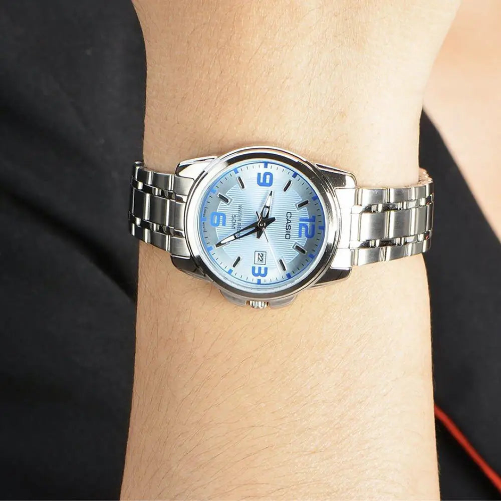 Casio Women’s Classic Analog 50m Stainless Steel Blue Dial