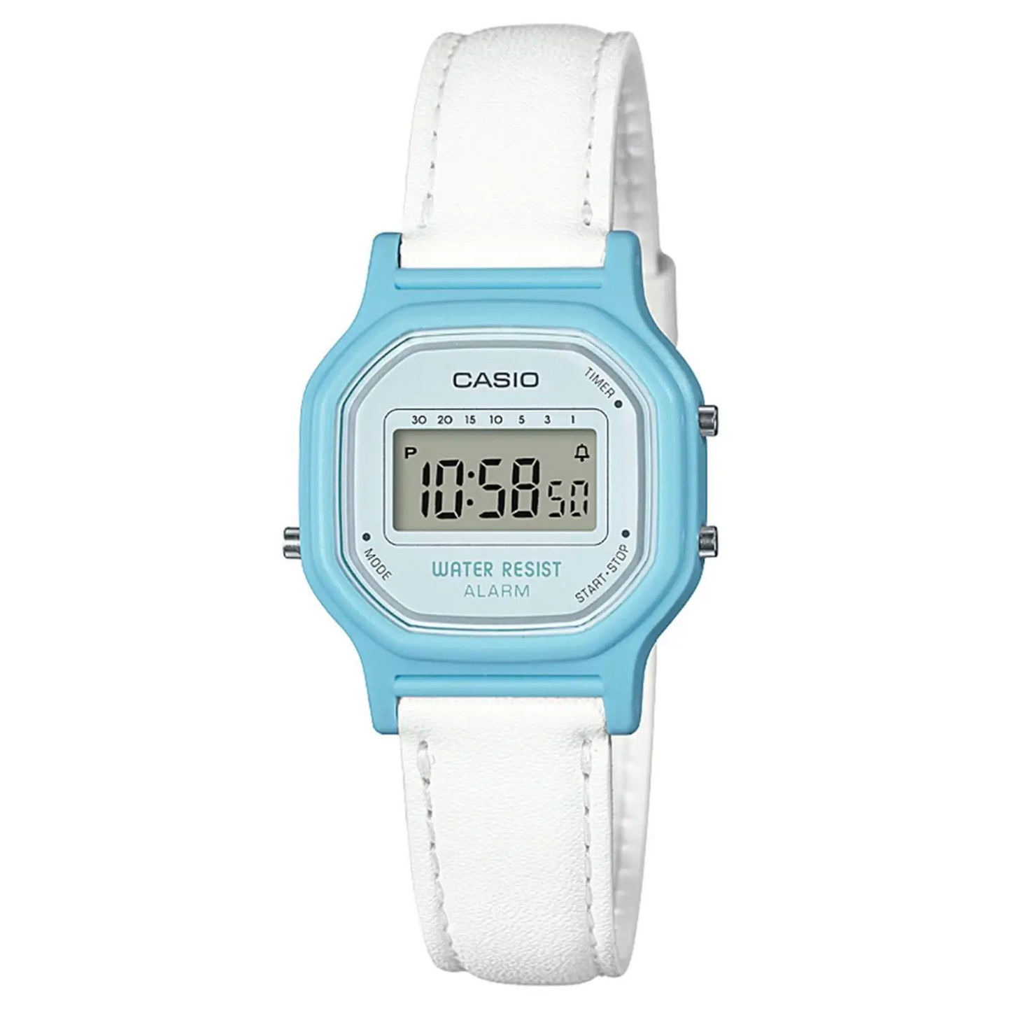 Casio Women’s Digital Quartz Blue Resin White Synthetic