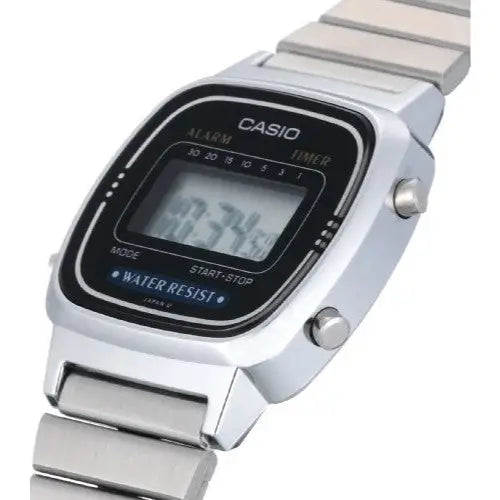 Casio Women’s Digital Silver-Toned Stainless Steel Watch