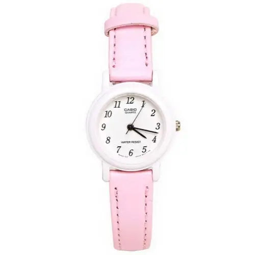 Casio Women’s Light Pink White Genuine Leather Analog 30M