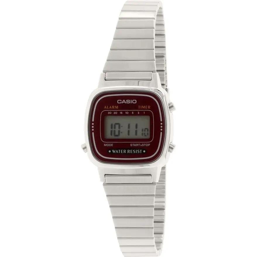 Casio Women’s Retro Digital Quartz Stainless Steel Watch