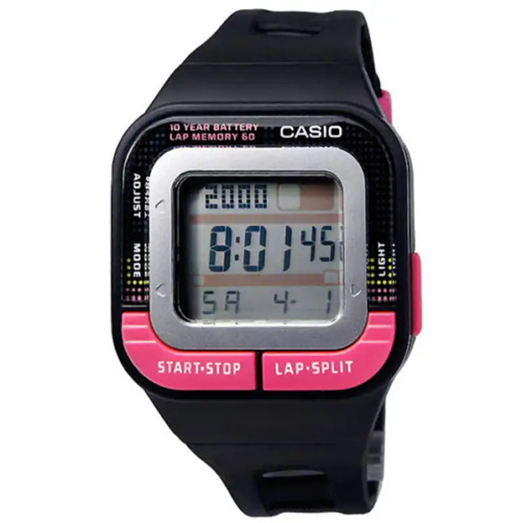 Casio Women’s Runner Digital Dual Time Black Resin Watch