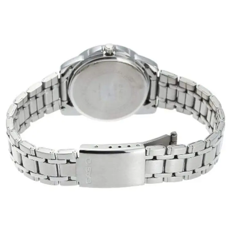 Casio Women’s Silver Stainless-Steel Quartz Watch with Pink
