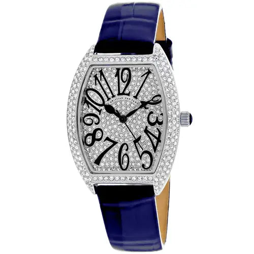 Christian Van Sant Women’s Elegant Silver Tone Brass/Blue
