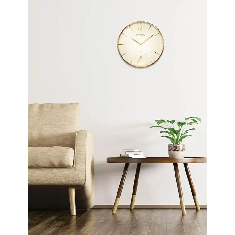 Citizen 16 Analog Quartz Gold Tone Gallery Wall Clock CC2034