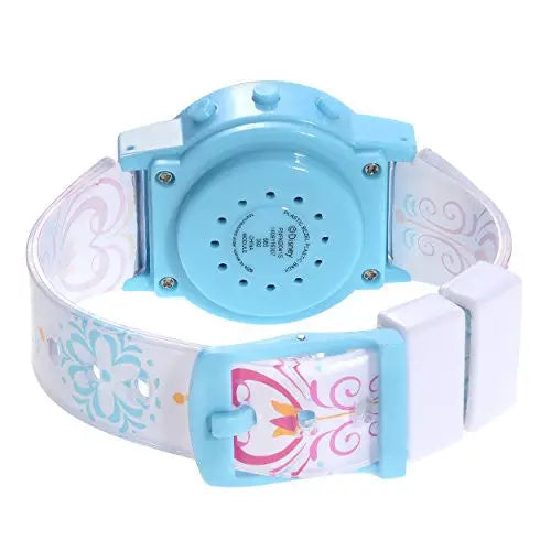 Disney Kids’ Frozen Themed Digital Quartz White and Blue