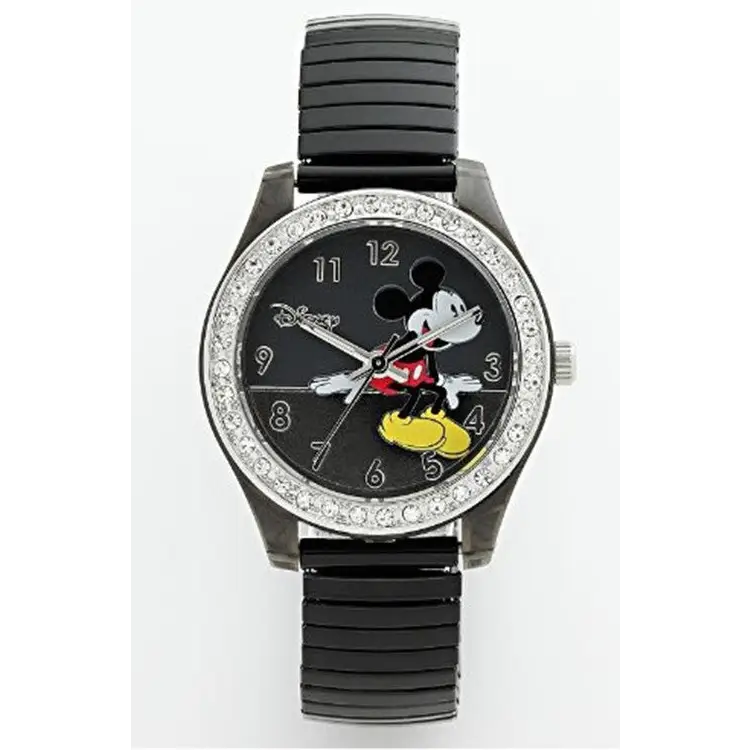 Disney Mickey Mouse Women’s Black Dial Black Expansion
