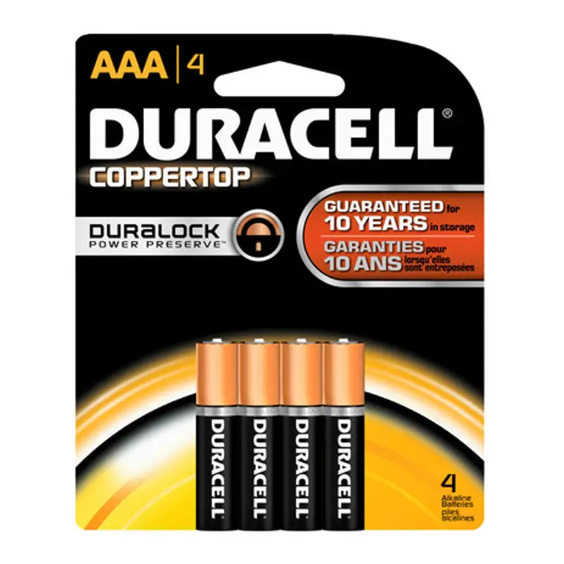 Duracell Coppertop Alkaline Duralock Technology AAA