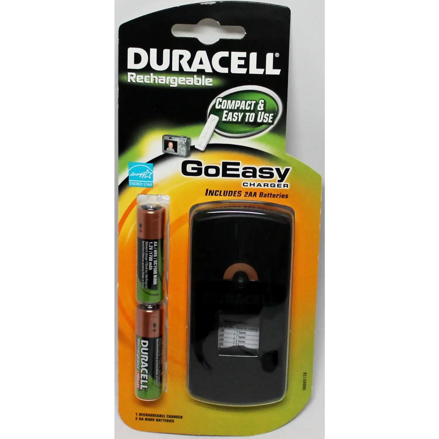 Duracell GoEasy Charger / Rechargable / includes 2 AA