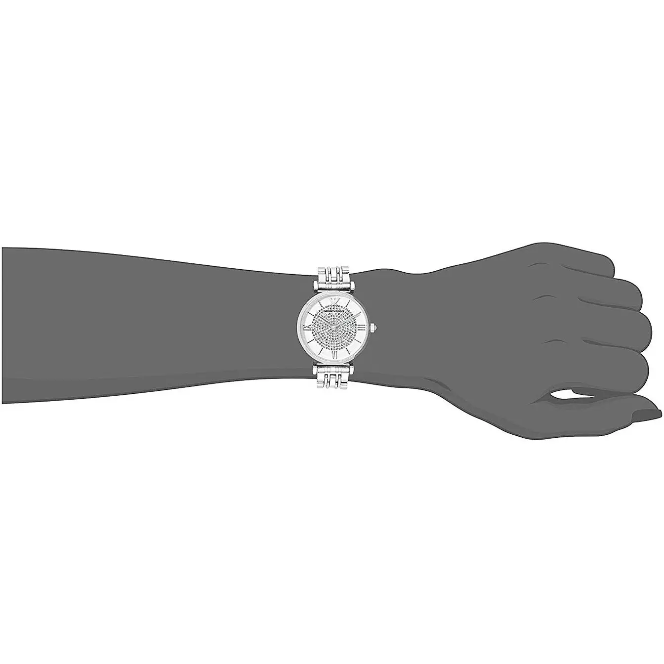 Emporio Armani Women’s Quartz Crystal Pave Stainless Steel