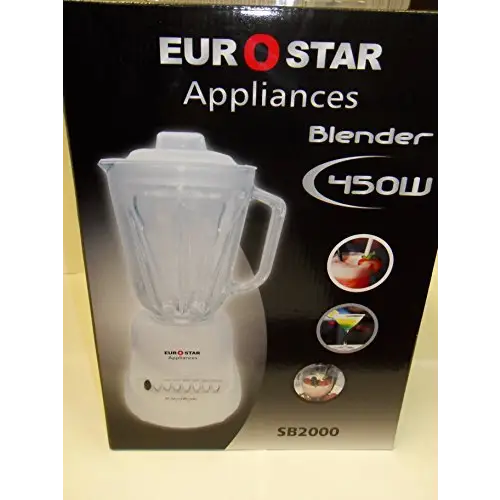 Eurostar 10 Speed 450W White 120V AC Blender SB2000 - Misc