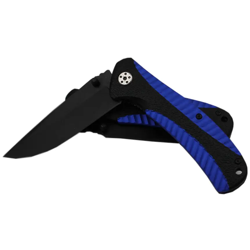 Exclusive 4.5 Black Stainless Steel Blue Aluminum Handle