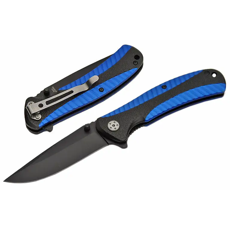 Exclusive 4.5 Black Stainless Steel Blue Aluminum Handle