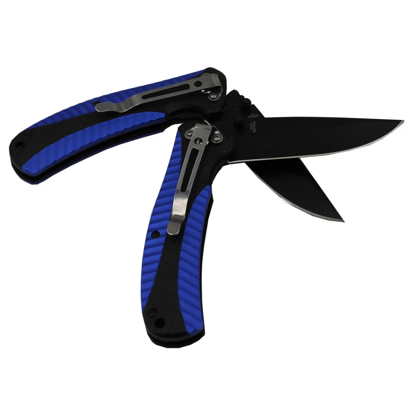 Exclusive 4.5 Black Stainless Steel Blue Aluminum Handle