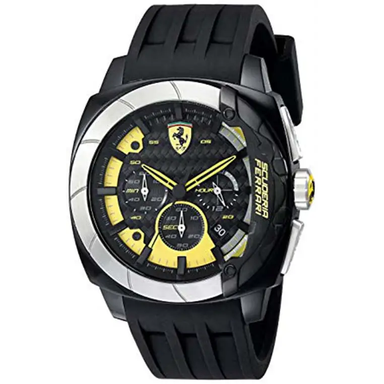 Ferrari Scuderia Men’s Aerodinamico Quartz Chrono Black