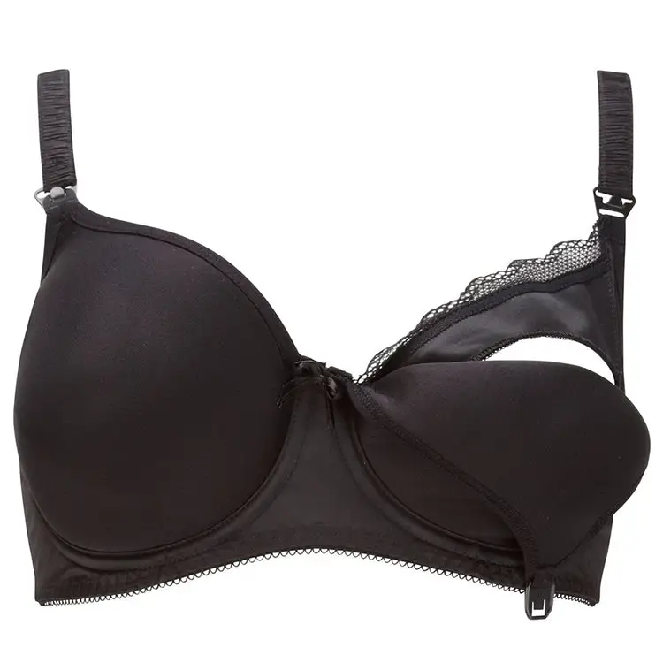 Freya Pure Underwire Moulded Nursing Bra (Black,36D)