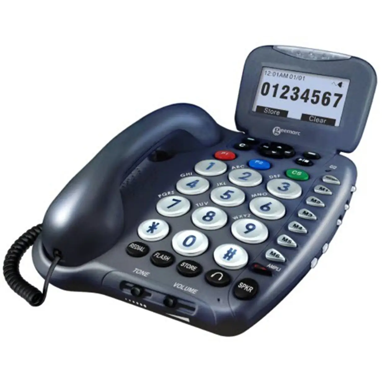 Geemarc Telephone with Amplified Answering Machine (Blue