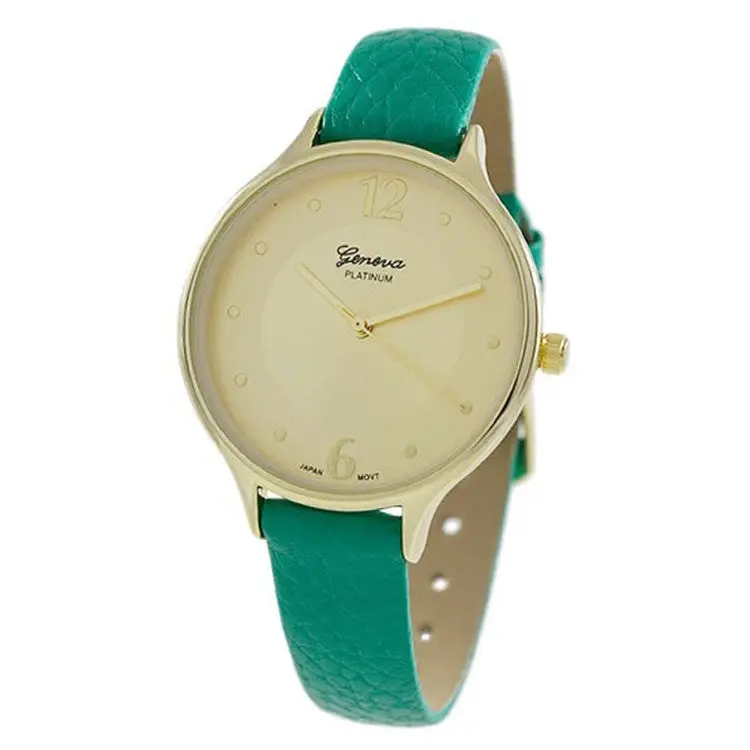 Geneva Platinum Women’s Gold Tone Stainless Steel Dark Green