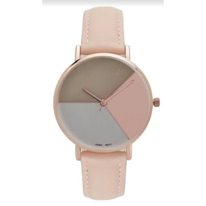Geneva Platinum Women’s Quartz Stainless Steel/Faux Leather