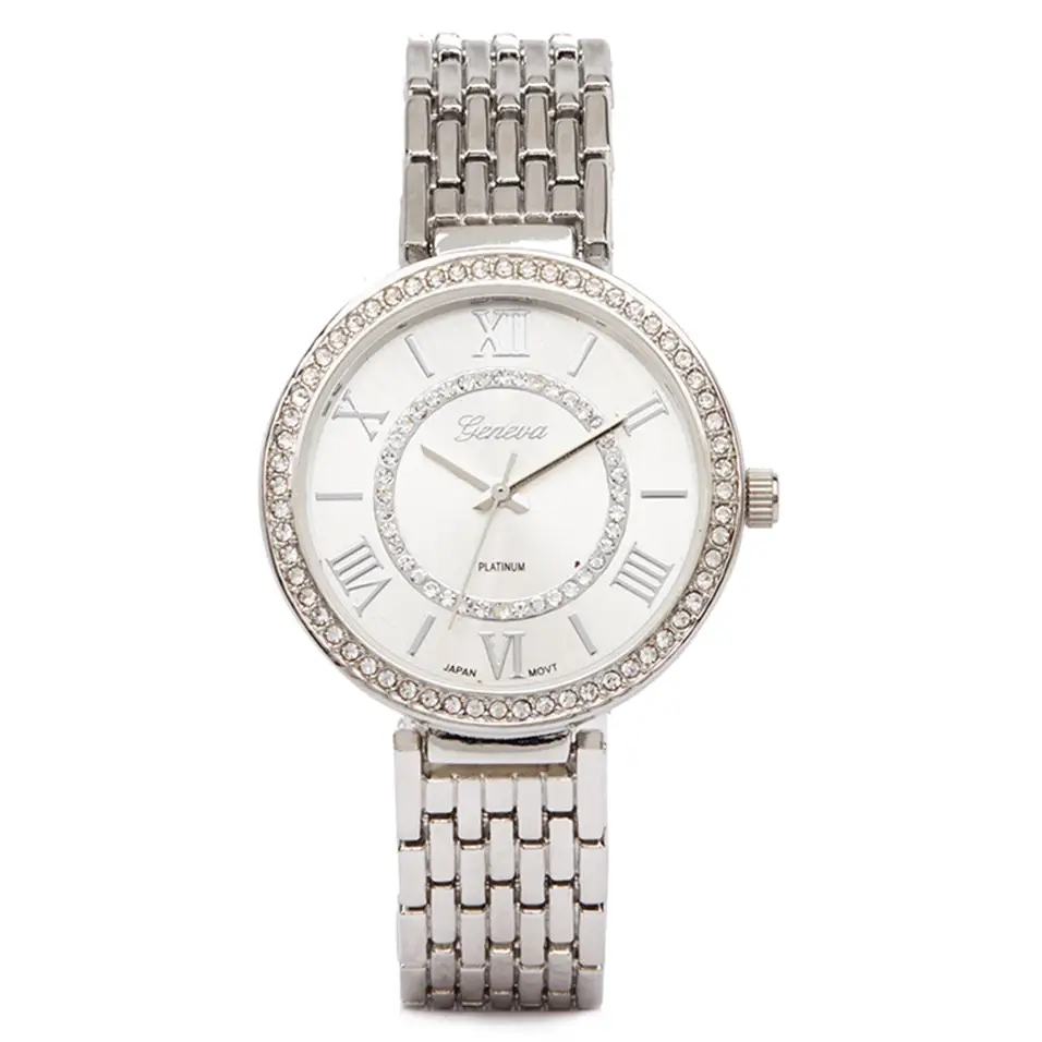 Geneva Women’s Analog Quartz Stainless Steel Watch 5883SIL -